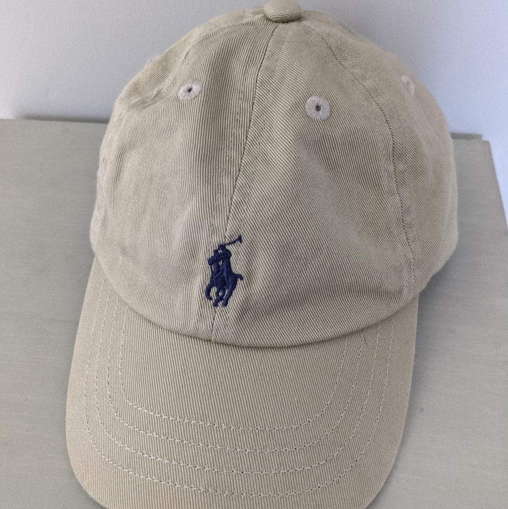 Ralph Lauren Polo baby toddler khaki hat 12-24 mo